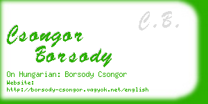csongor borsody business card